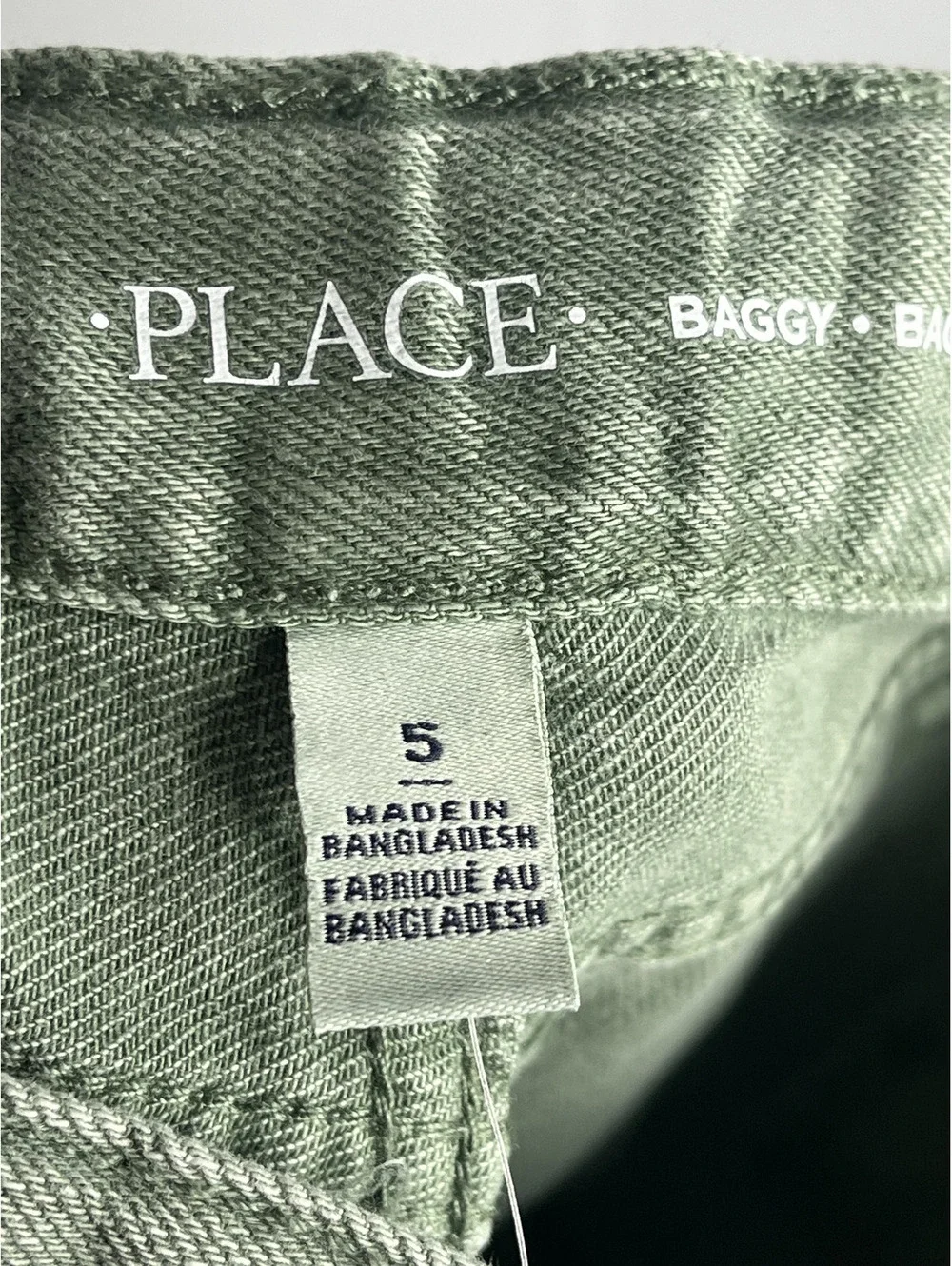 NWT Children's Place Girl's Green/Baggy Cargo Pants Size 5